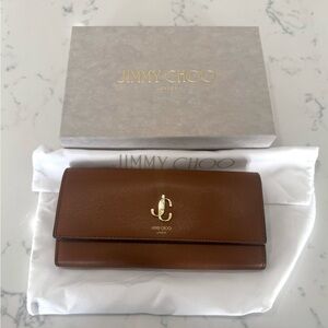 Jimmy Choo Tan Leather Wallet